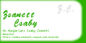 zsanett csaby business card